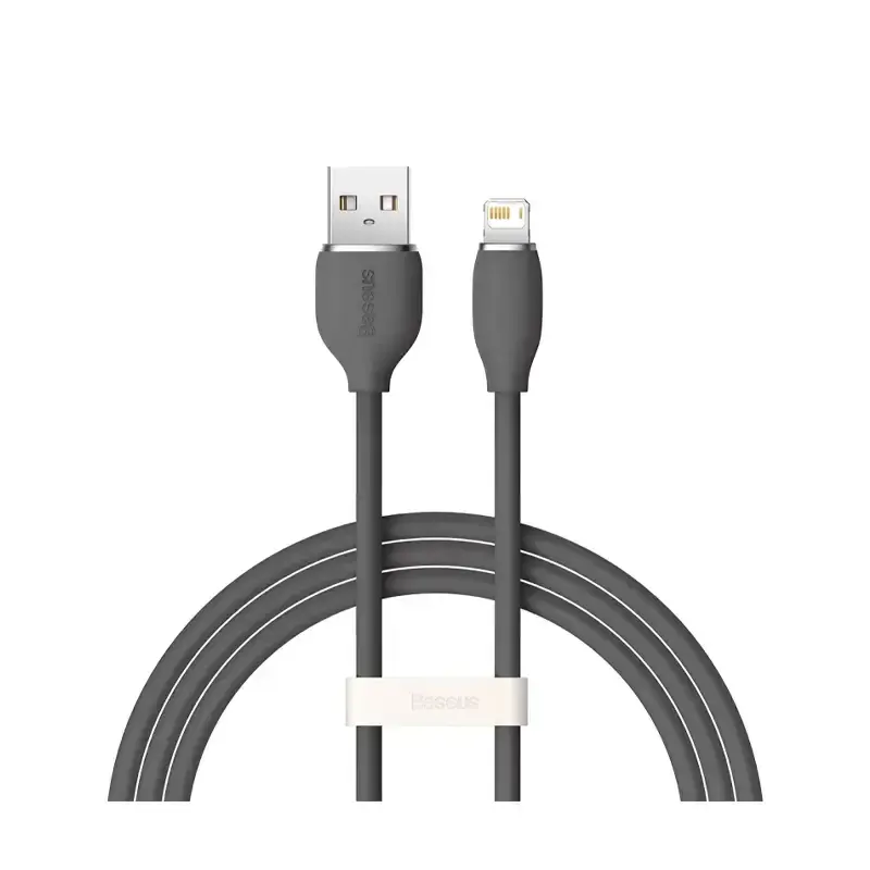 Jelly Liquid Silica Gel Fast Charging Data Cable Type-C To IP 2.4A 1.2M BLACK CAGD000001